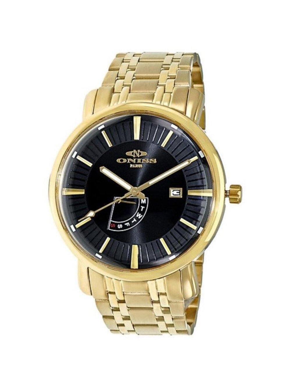 NWT Oniss Sorrento Quartz Black Dial Men's Watch